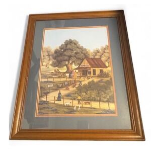 Beth Cummings "No Regrets" Print Framed Country Farm Scene Art 1/2000 COA‎